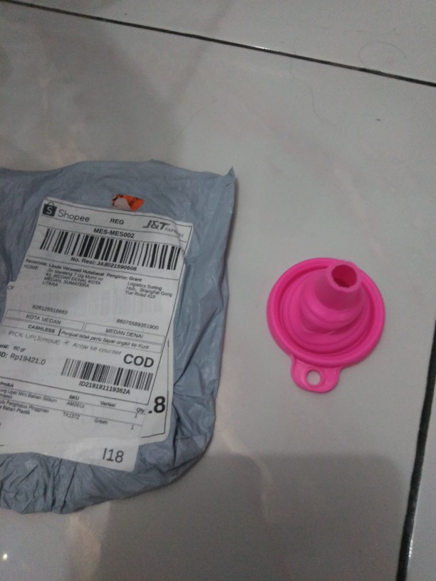 1pc Corong Lipat Mini Bahan Silikon Untuk Memasak