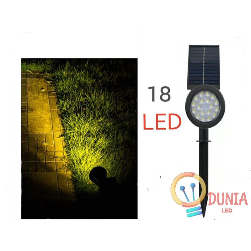 Lampu Solar Taman Tancap 18 LED Lampu Solar Tenaga Matahari