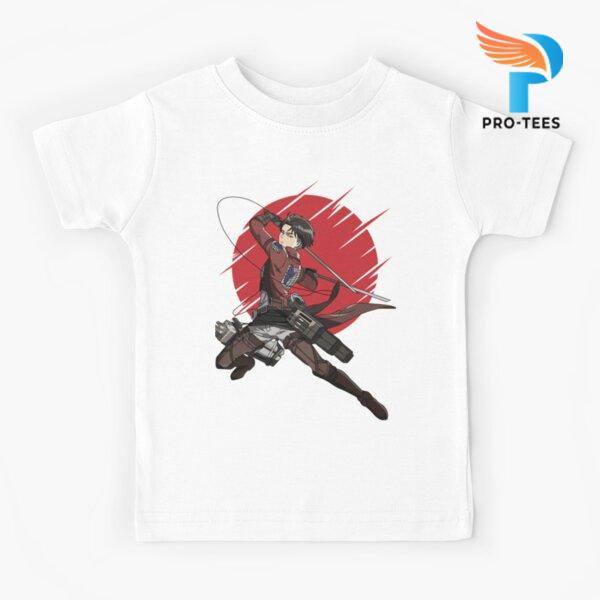 Kaos Baju Anak Attack on titan anime - Captain Levi Classic| Anime #1848