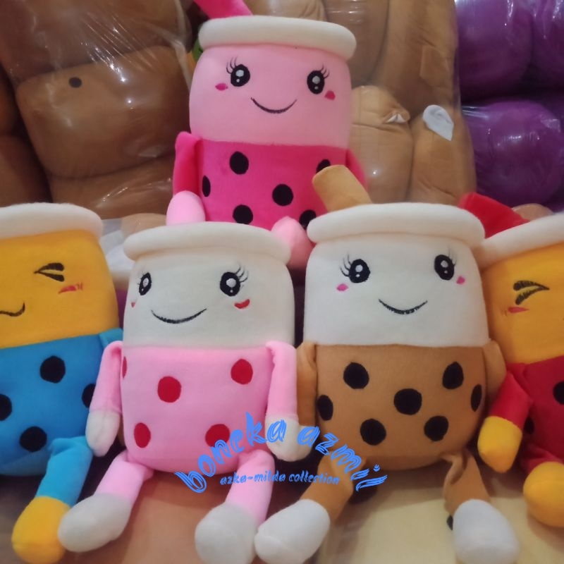 Boneka Boba bubble milk tea variasi size m