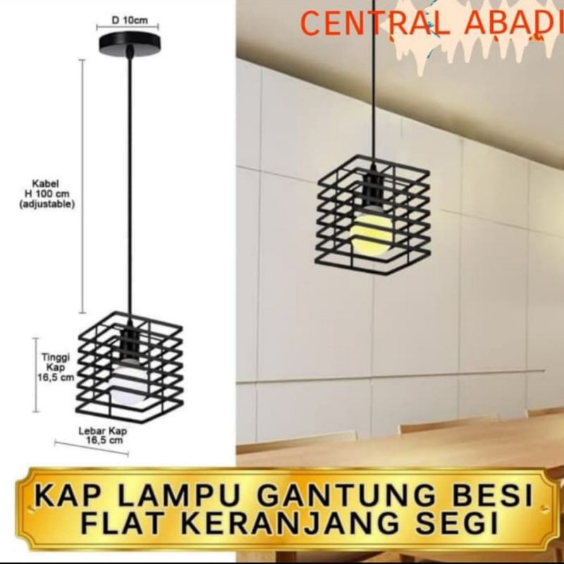 kap lampu gantung besi