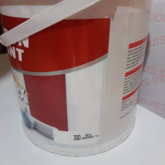 CAT TEMBOK VINILEX NIPPON PAINT WARNA PUTIH/WHITE 300 UKURAN 5KG