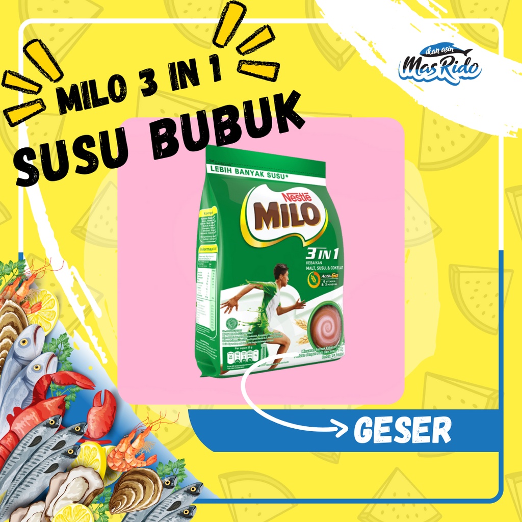 

Milo sachet 3in1 Milo Bubuk Coklat Milo Susu Bubuk Sachet Coklat Murah