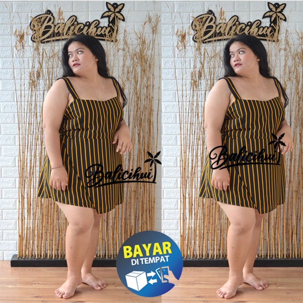 Balicihui Dress Monica Dress Jumbo Plus Size Dress Wanita Dress XXL XXXL 3XL Dress Pendek Wanita