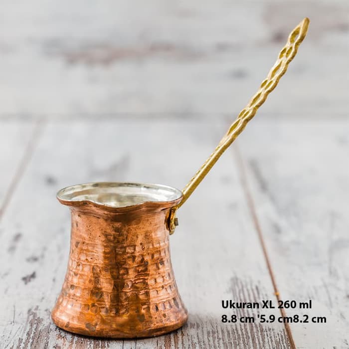 Cezve Ibrik Ukuran Xl Turkish Coffee Copper Tembaga Kopi Turki Murah