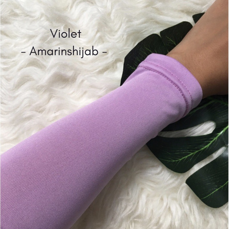 Manset tangan spandek Ballon / Handsock polos lengan panjang / Manset tangan wanita dan pria-Violet