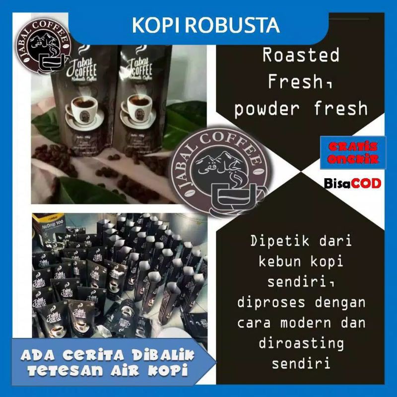 

Minuman Kopi Hitam Murni Premium Special Robusta Temanggyng Asli Tanpa Campuran