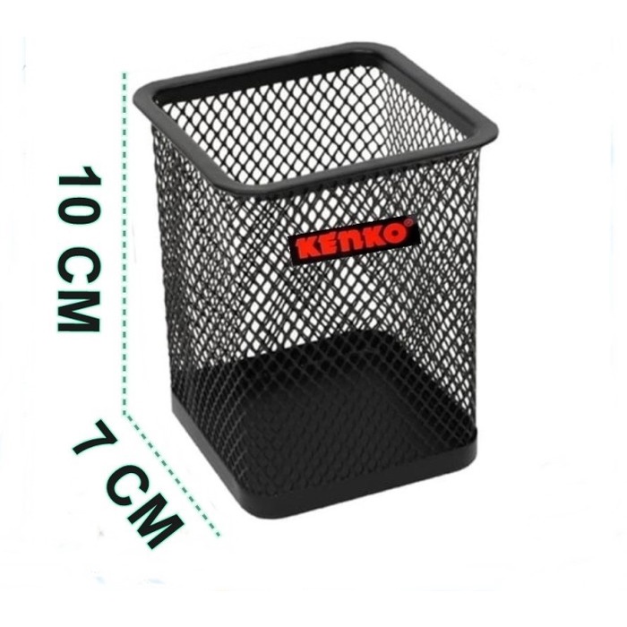 

Hemat Tempat Alat Tulis / Pen Stand Besi Jaring Hitam - Kenko Gilaa!!!