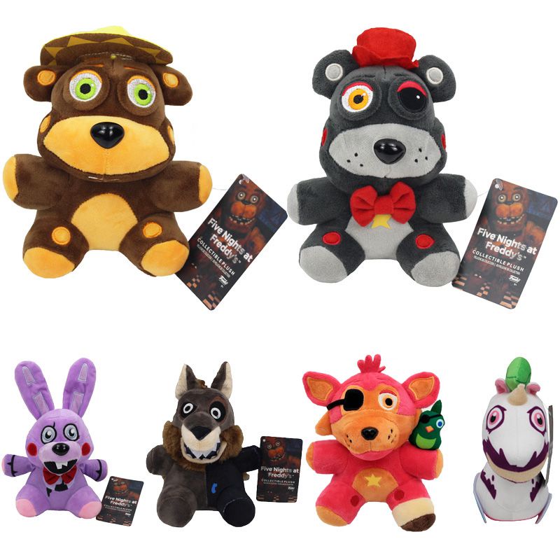 Five Nights at Freddy's Pizza Simulator Rockstar Foxy Buny Bear Wolf Plush Toys