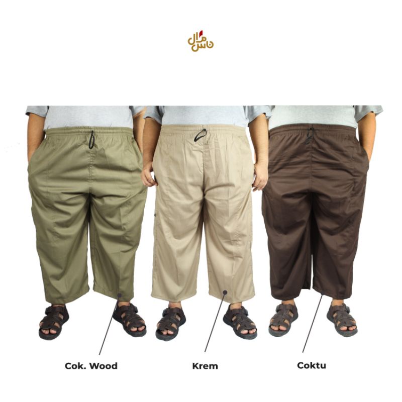 Celana Sirwal Panjang Pria Jumbo Bahan Katun Drill Dan Katun Twill