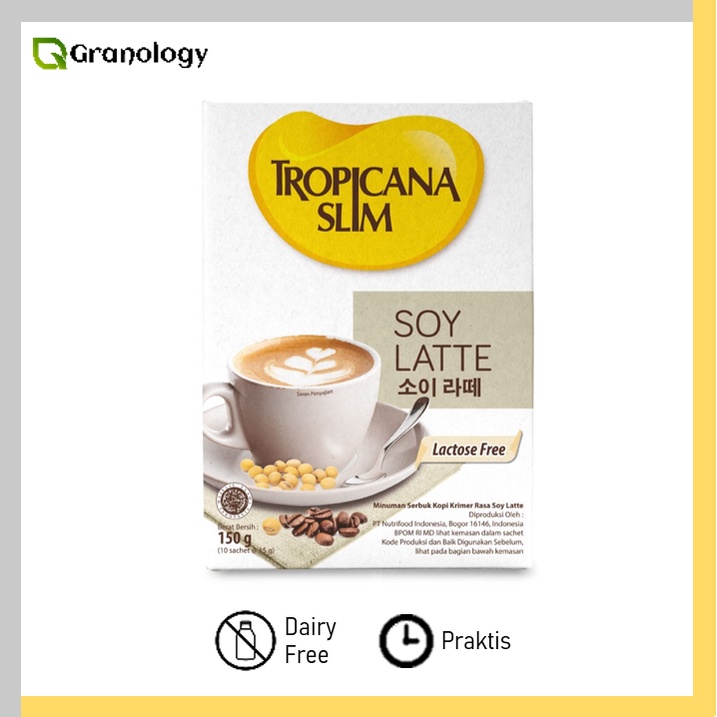 Tropicana Slim Soy Latte Sugar Free 1 Box isi 10 Sachet