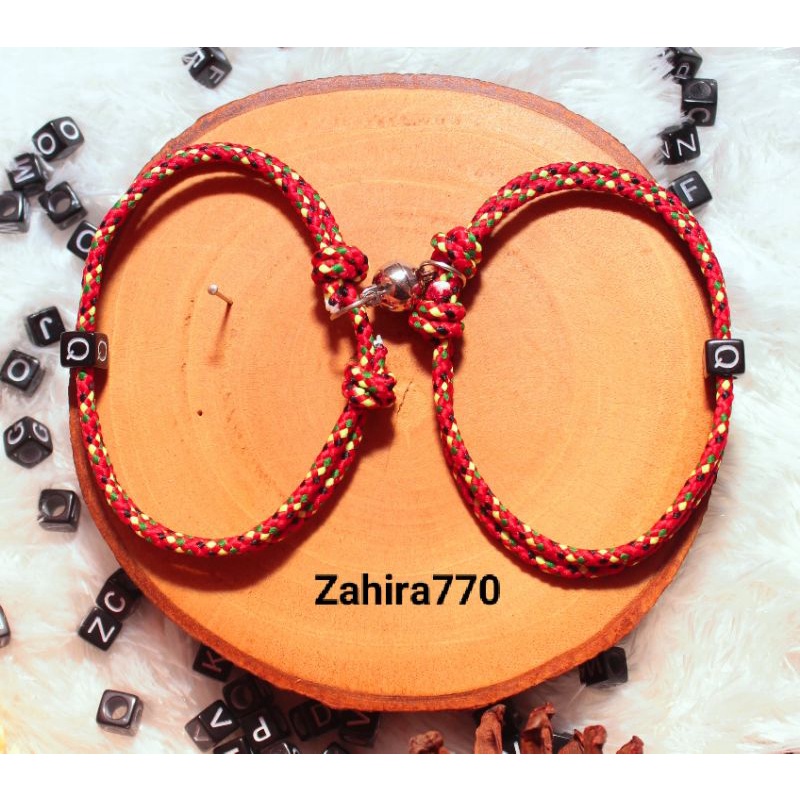 2 pcs GELANG MAGNET TALI PRUSIK MERAH (Buy 10 get free gelang polos 1)