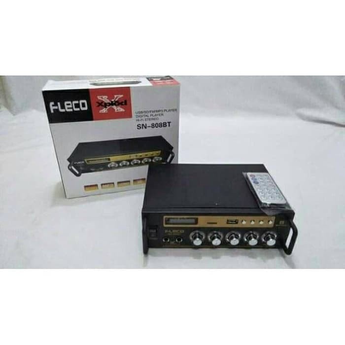 FLECO AK-808BT Amplifier Bluetooth Stereo Ampli + USB + FM Radio