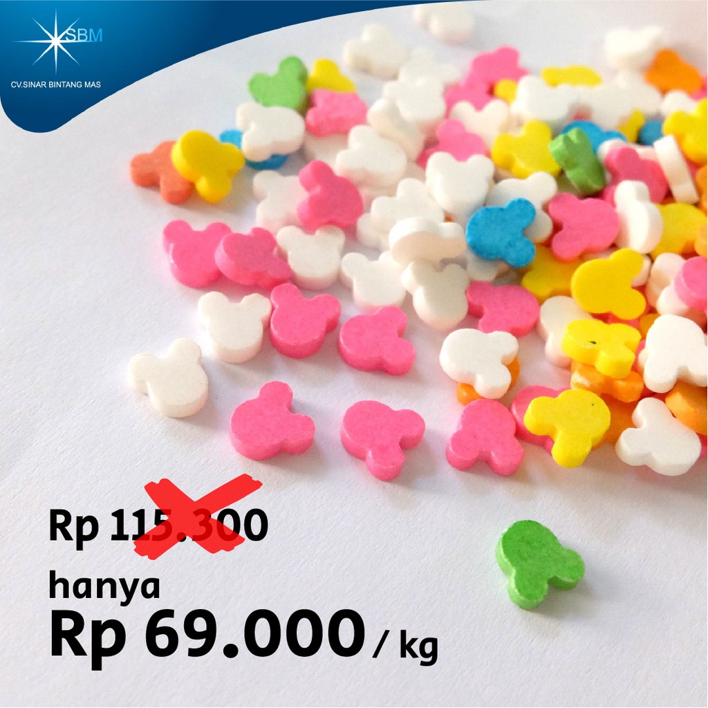 

PROMO Bahan Kue Sprinkles Mickey Mouse untuk hiasan kue 12 Kg