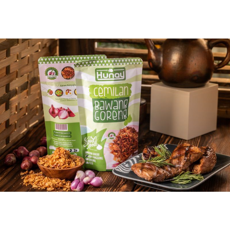 

Camilan bawang kemasan pouch 125 gr