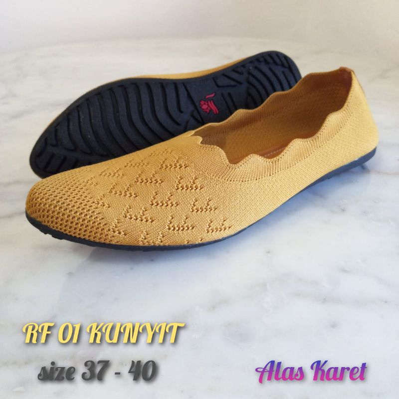 sepatu flat rajut A01