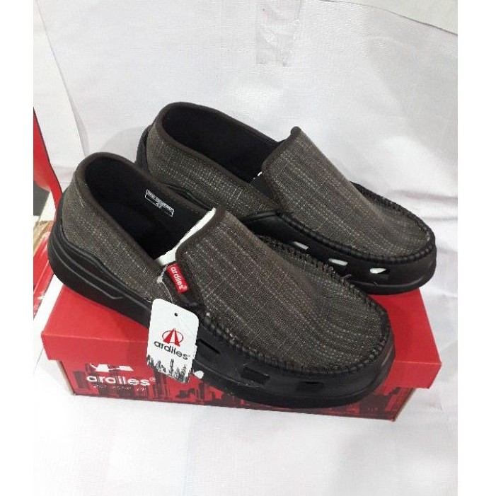 sepatu slip on karet pria Ardiles original richesse coklat