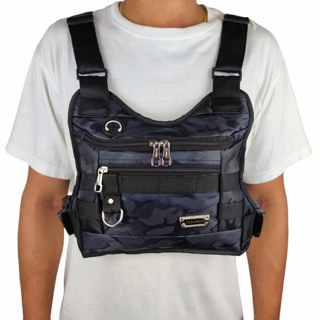 Tas Dada Army Waterproof Polo Amstar Chest Bag Tas Sepeda Chest Rig Bag Tas Rompi Tas Dada Pria