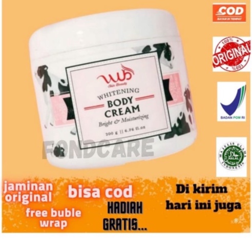 WUB body cream 200gr ORIGINAL / bleaching badan / body bleaching / body bleaching whitening / bleaci