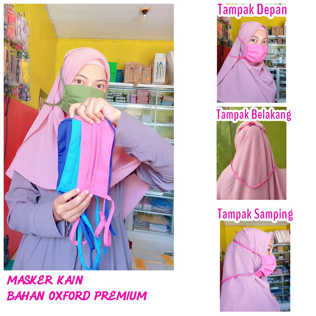 [BRAND HUSNA HIJAB] Masker Kain Ecer / Masker Kain Bisa Dicuci Ulang