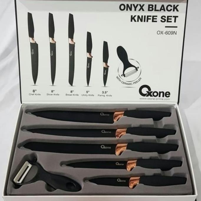 

Oxone Pisau Set Onyx Black Knife Set Ox609N E34Cgpjc3V