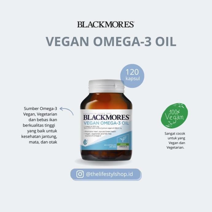 BLACKMORES VEGAN OMEGA 3 OIL AUSTRALIA 120 KAPSUL