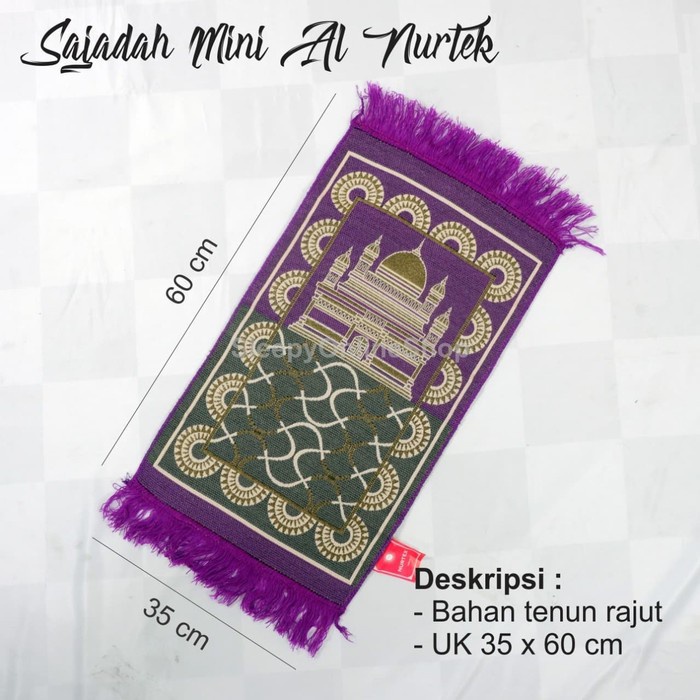 sajadah nurtex mini chenil sajadah turki kecil