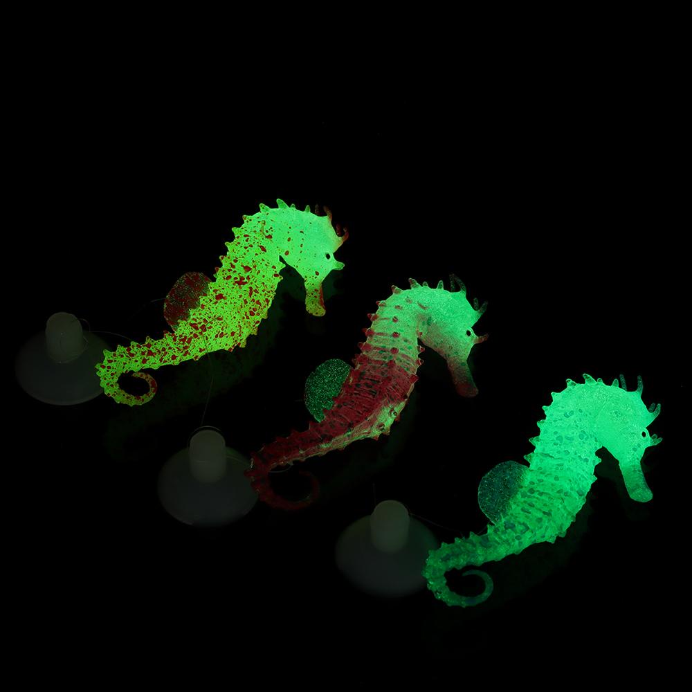 Solighter Dekorasi Aquarium Luminous Produk Hewan Peliharaan Rumah Silikon