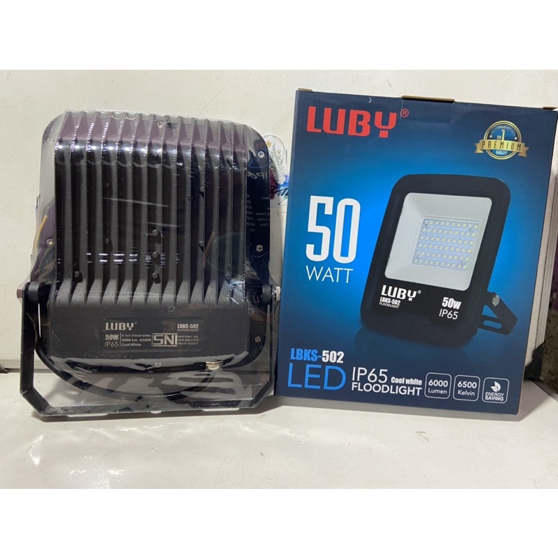 Lampu Sorot / Lampu Tembak LED Putih 50 Watt-502 PREMIUM LUBY - SNI