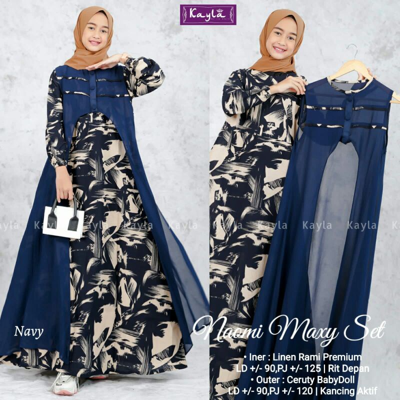 Naomi Maxy Set Teen by Kayla, Linen mix Ceruty