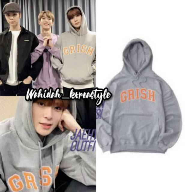 Jaket Hoodie Jung Jaehyun NCT "Grish" Baju Idol Kpop Fashion