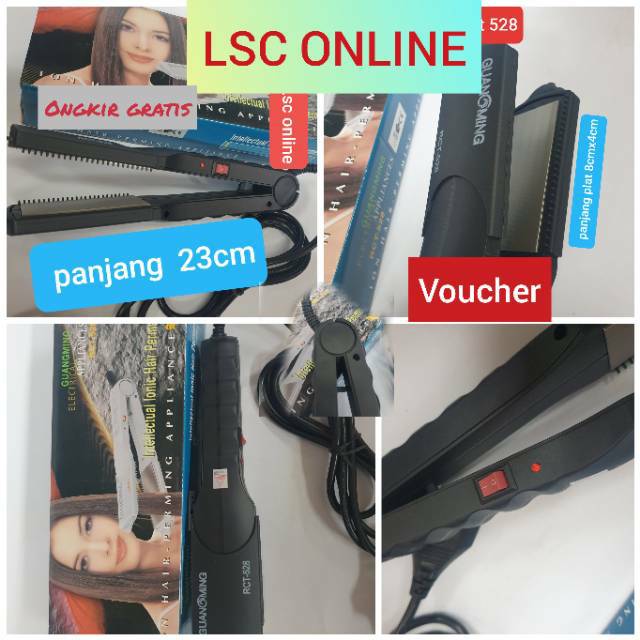 Alat Catokan Rambut GUANGMING RCT 528 Catok Rebonding  Pelurus Rambut Murah Original