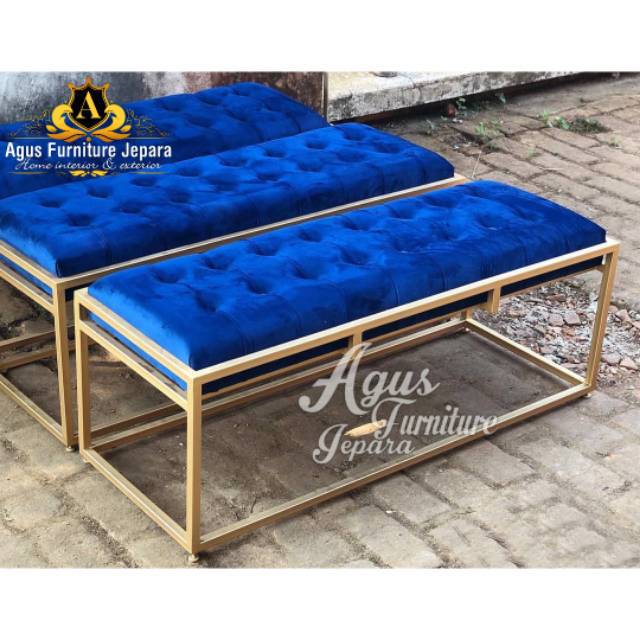 SOFA STOOL BENCH INDUSTRIAL GOLD (sofa besi sofa bench  stool)