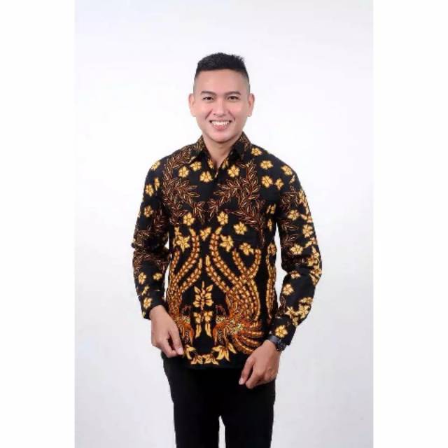 Kemeja Batik Sogan Cendrawasih