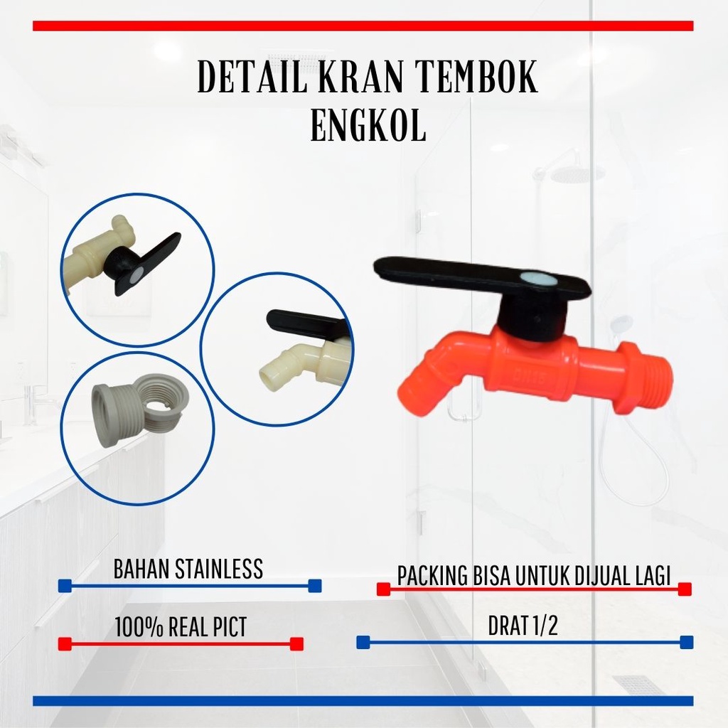 KRAN AIR PVC / KRAN AIR PLASTIK / KRAN TAMAN PVC BIASA / KRAN TEMBOK WARNA WARNI