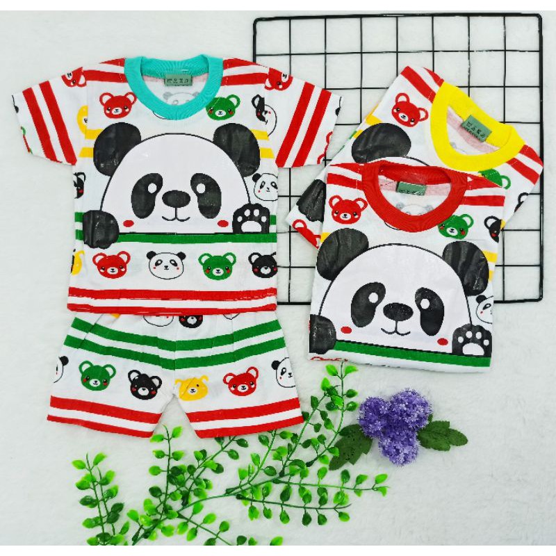 [Ss-4023] Pakaian Bayi 0-9bulan, Baju Kaos Bayi, Setelan Anak Laki-laki Murah Kece Berkualitas PANDA