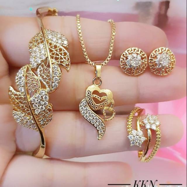 Xuping set perhiasan lapis emas 24k 1736j