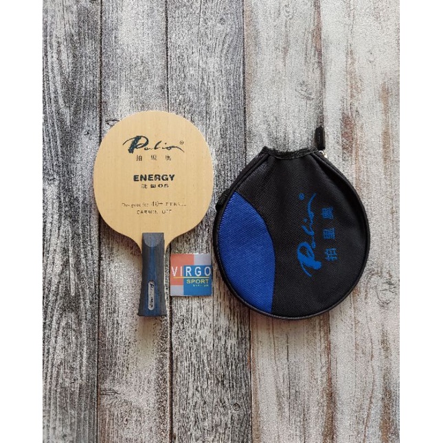 Palio Energy 05 carbon+Bonus Cover kayu blade bat bet pingpong 100%Original