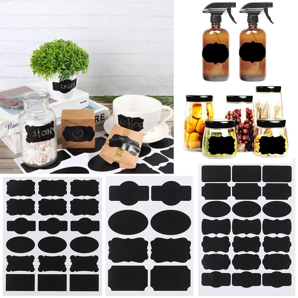 Solighter Papan Tulis Stiker Tahan Air Selai Jar Tag Vinyl Craft Organizer Bumbu Dapur Sealing Sticky