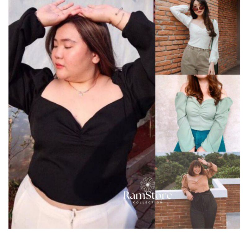 Sabrina Big Size/Lola Blouse Sabrina Jumbo/Crop Top Korea