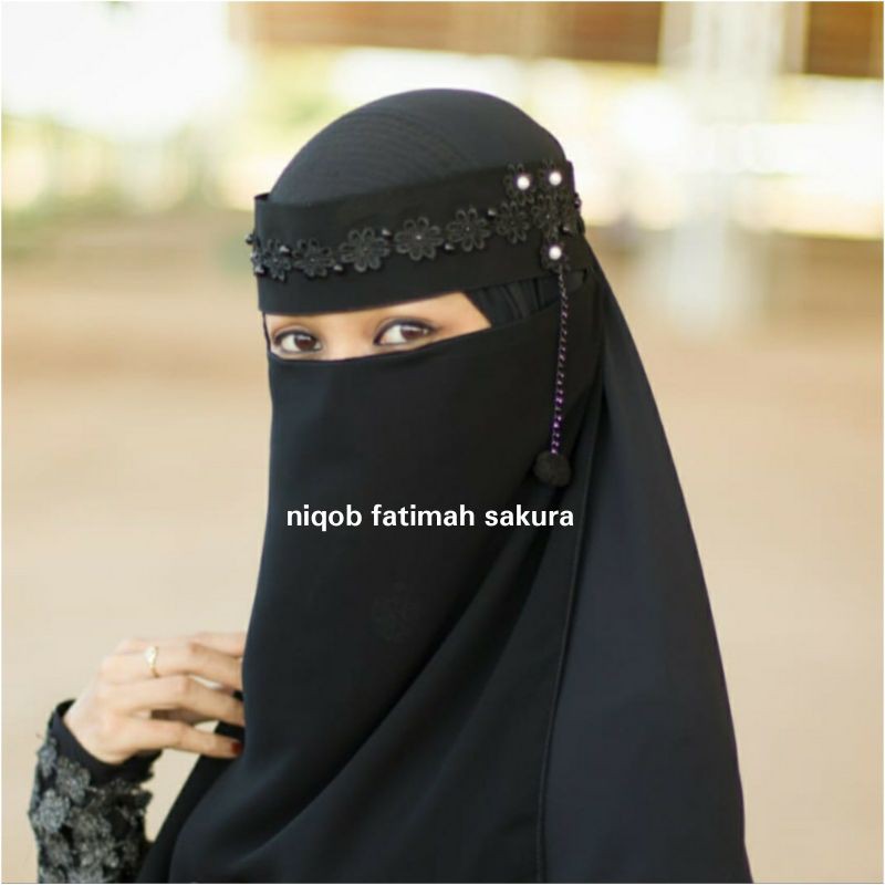 Niqab Bandana Niqab Cadar Niqab Yaman Cadar Bandana Niqob Viral Termurah Niqob SAKURA POMPOM