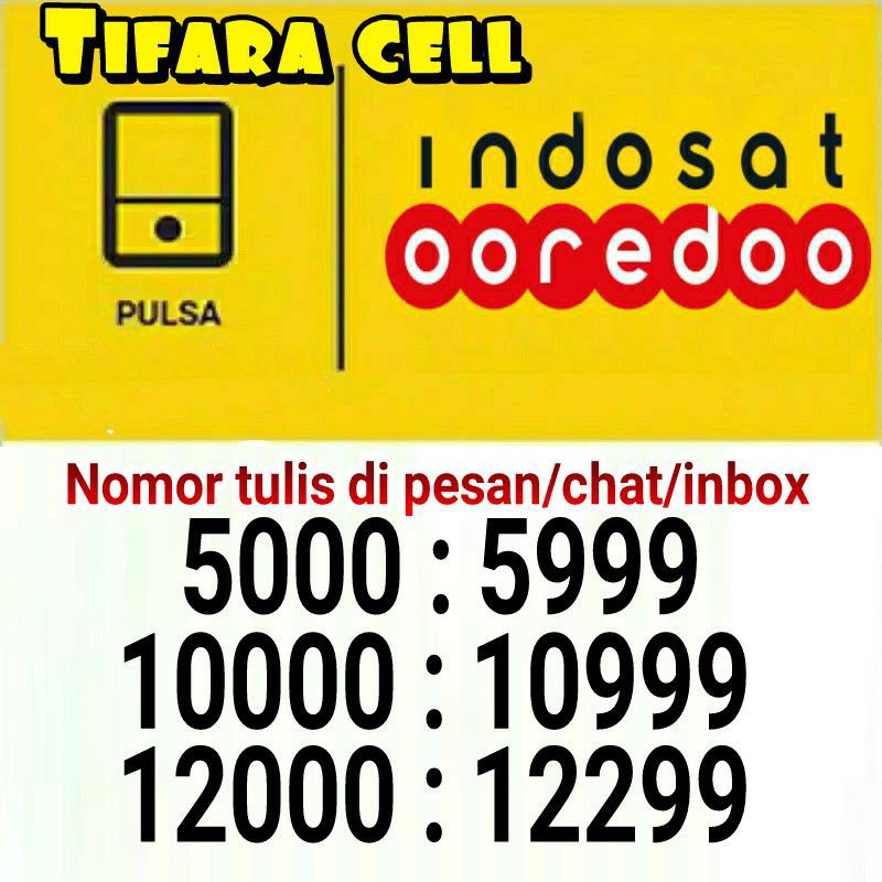 PULSA  INDOSAT im3 ooredoo 5000,10000,12000