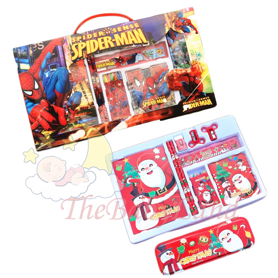 [1KG 5PCS] Babyland Paket Alat Tulis 14 in 1 / Stationery Set / Study Set Anak Karakter / Set Alat Tulis Box Anak