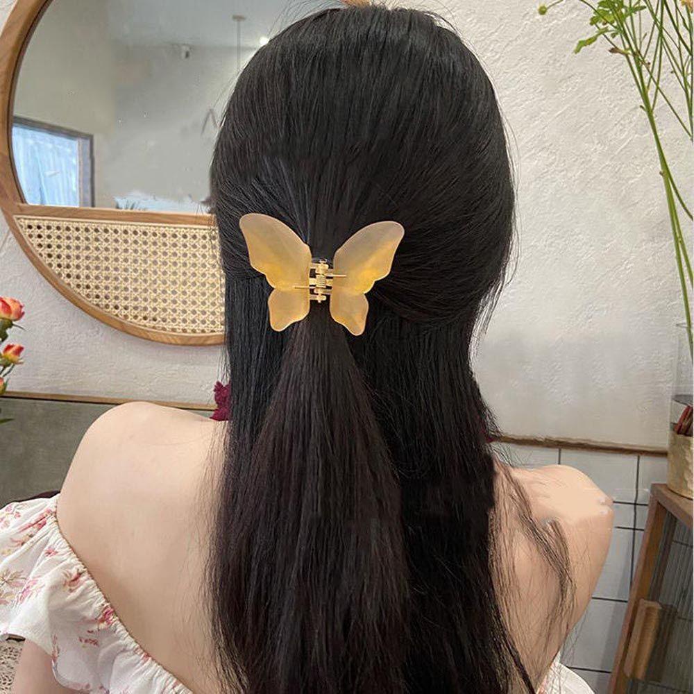 Needway   Wanita Cakar Rambut Elegan Manis Untuk Anak Perempuan Matte Frosted Hair Crabs Clip Hiu Klip