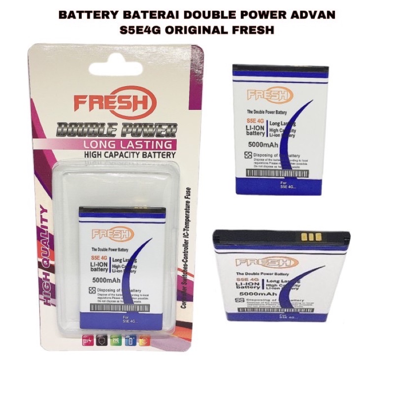 BATTERY BATERAI DOUBLE POWER ADVAN S5E4G S5E 4G ORIGINAL FRESH