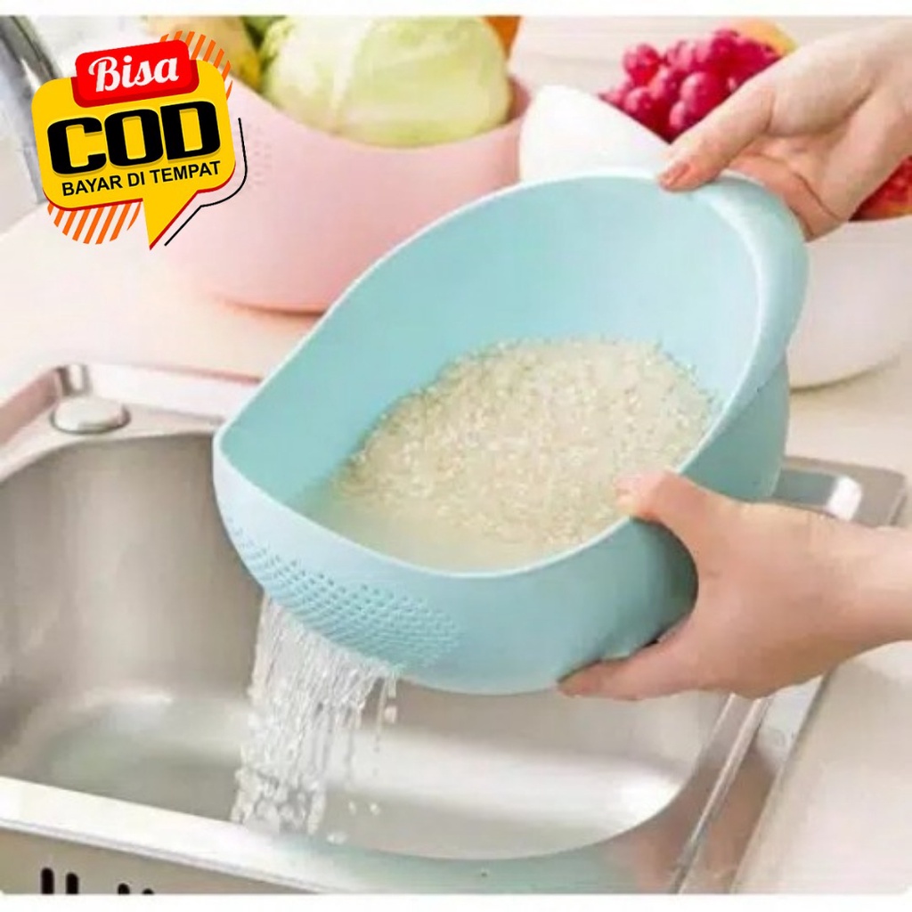 [COD] BASKOM SARINGAN CUCI BERAS 1.5L, BASKOM CUCI BERAS, BASKOM TEMPAT CUCI BERAS
