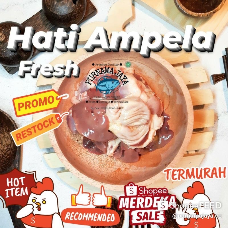 

hati ampela fresh 5 pasang