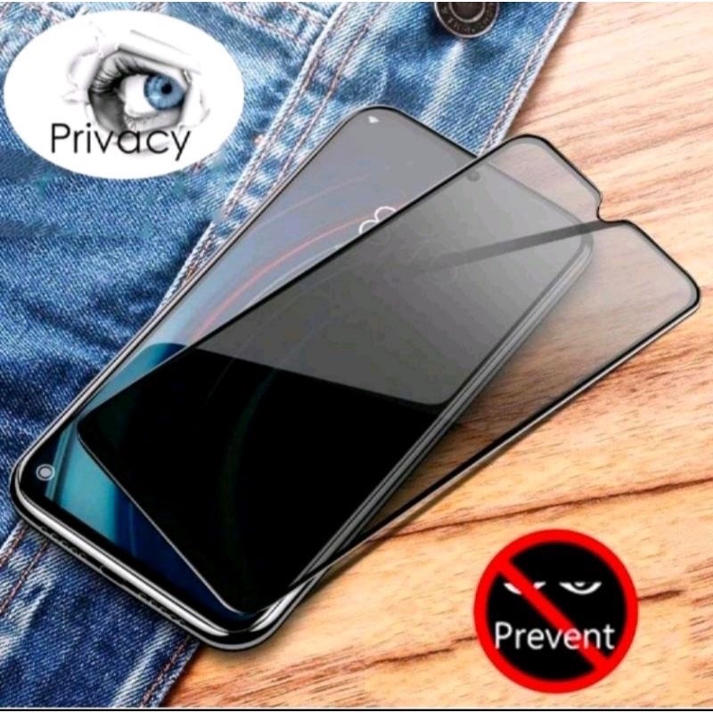 Spy Full Privacy Xiaomi Redmi Note 9 Note 9 Pro Note 9 Pro Max Note 8 Note 8t Note 8 Pro Not 7 Note 7 Pro Note 6 Note 5 Note 5 Pro Note 5a Note 5a Prime Note 4 Note 4x Gores Kaca / Tempered Glass Anti Intip / Full Layar / Screenguard / Pelindung Layar