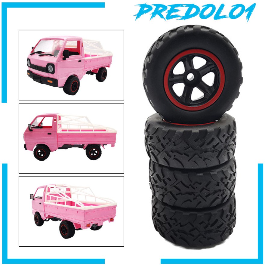 Predolo1 4pcs Miniatur Ban Mobil Truk Rc Wpl D12