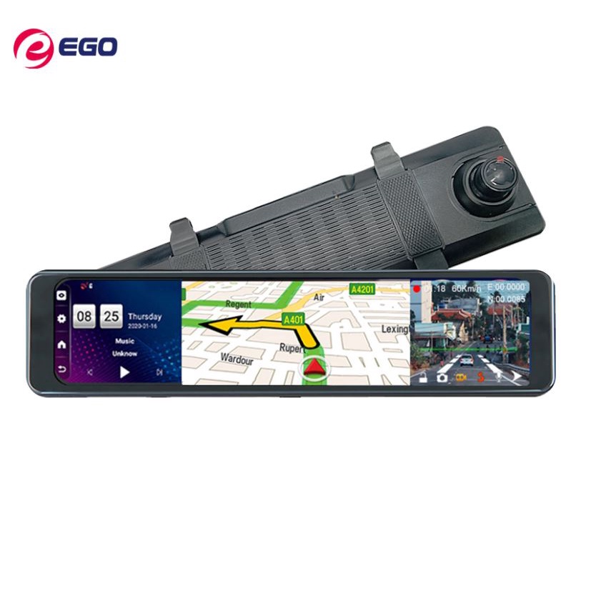 EGO Mirror Car Dash Cam Camera ADAS GPS WIFI DVR Kamera Mobil Dashcam